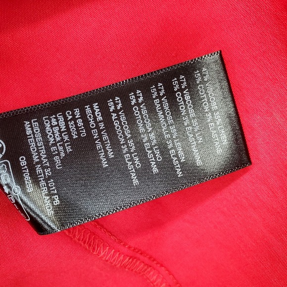 Anthropologie Slip Dress Womens Petites L Red Side Zip Adjustable Narrow Straps - Picture 11 of 11